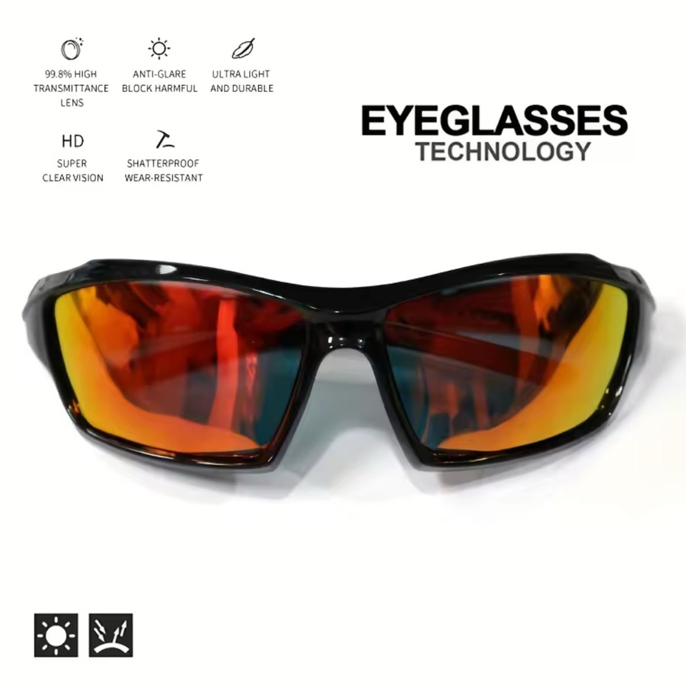 3PCS Polarized Sports Sunglasses Men Women Fishing Running Cycling UV400 Shades - Picture 5 of 9